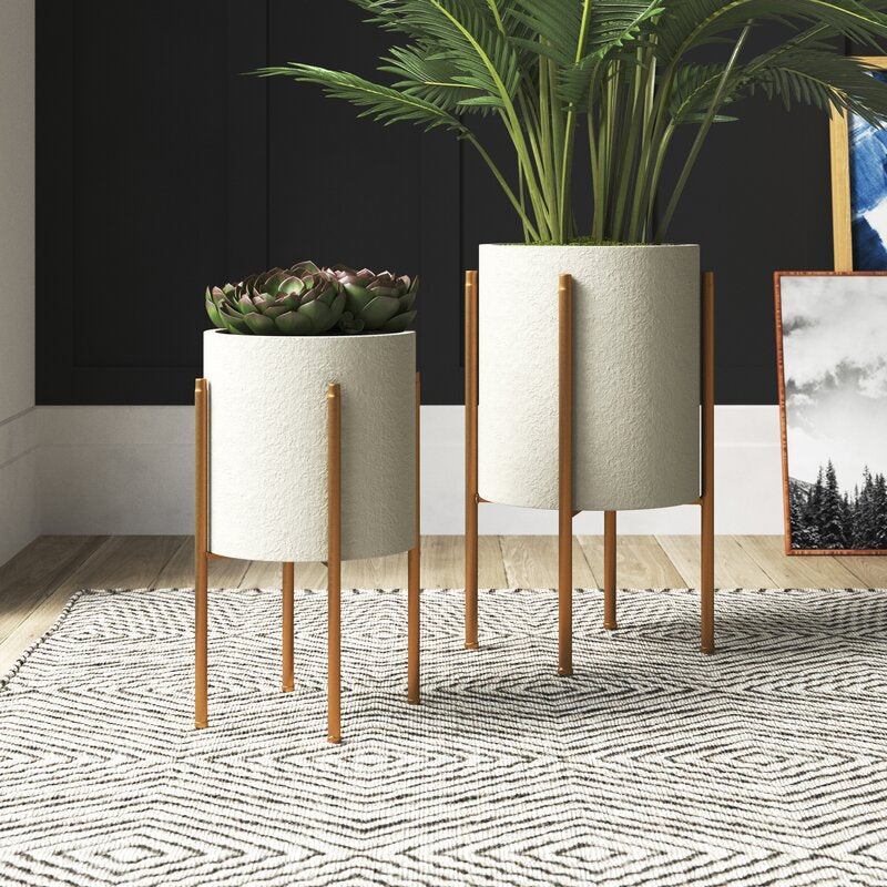 Stacia 2-Piece Metal Pot Planter