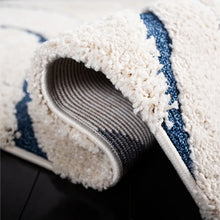 Load image into Gallery viewer, Stacie Abstract Area Rug in Cream/Blue, Rectangle 8&#39; x 10&#39;
