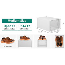 Load image into Gallery viewer, White Stackable Shoe Storage Box (Set of 18)
