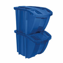 Load image into Gallery viewer, Stacking 18 Gallon Recycling Bin, (Set of 2)
