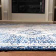 Load image into Gallery viewer, Stadler Oriental Navy Area Rug, Runner 2&#39; x 22&#39;
