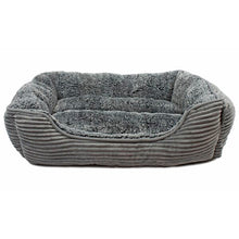 Load image into Gallery viewer, Stahlman Super Plush Corduroy Sherpa Cuddler Pet Bolstern Charcoal 2933RR
