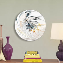 Load image into Gallery viewer, Stained Glass Floral Art Wall Clock, Small
