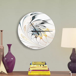 Stained Glass Floral Art Wall Clock, Small