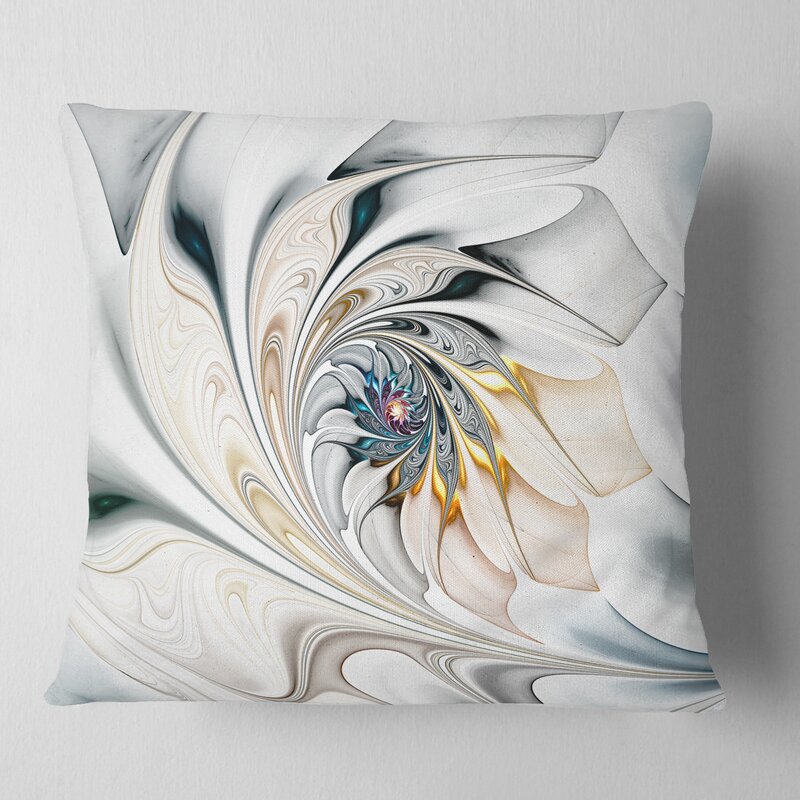 Stained Glass Floral Throw Pillow 372DC