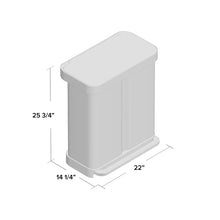 Load image into Gallery viewer, Stainless Steel Step on Multi-Compartments Trash &amp; Recycling Bin
