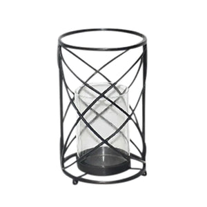 13" H x 7.25" W x 7.25" D Stainless Steel Tabletop Hurricane