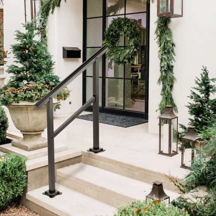 Stair Railing Kit Aluminum Handrail Flexible Outdoor Deck Hand Rail, 2 ...