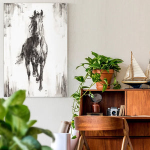 36" H x 24" W x 1" D Stallion I - Wrapped Canvas Print