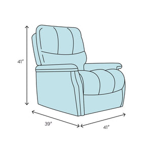 Stampley Air Nailhead Manual Glider Recliner, #6229