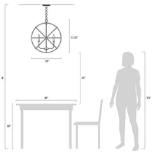 Load image into Gallery viewer, Hankinson 5 - Light Unique/Statement Globe Chandelier 4423RR
