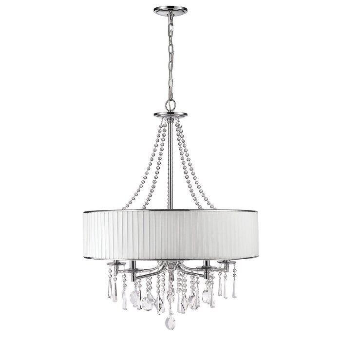 Chrome Abel 5 - Light Unique / Statement Drum Chandelier (SB502)