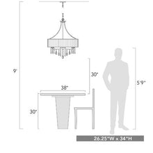 Load image into Gallery viewer, Abel 5 - Light Unique / Statement Drum Chandelier - 595CE
