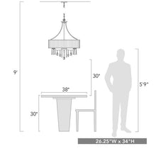 Load image into Gallery viewer, Chrome Abel 5 - Light Unique / Statement Drum Chandelier (SB502)
