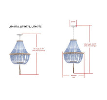 Load image into Gallery viewer, Leyva 3 - Light Unique / Statement Empire Chandelier with Beaded Accents 683AH
