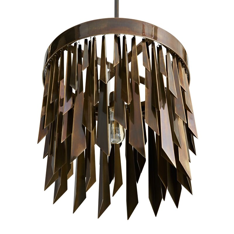Waldorf 1-Light Unique Statement Geometric Chandelier (LW95)