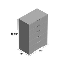 Load image into Gallery viewer, Gray Oak Statesboro 5 Drawer Chest SB1804
