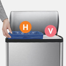 Load image into Gallery viewer, Steel 12.5 Gallon Step On Multi-Compartments Trash &amp; Recycling Bin 5984RR
