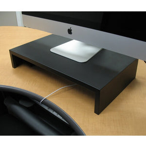 4" H x 16" W x 12" D Black Steel Monitor Stand 1545AH