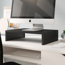 Load image into Gallery viewer, 4&quot; H x 16&quot; W x 12&quot; D Black Steel Monitor Stand 1545AH
