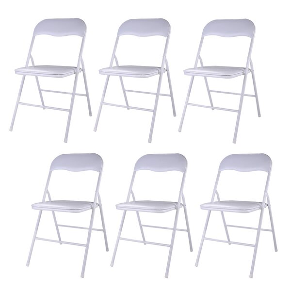 29.92'' H X 17.32'' W X 18.89'' D Steel Stackable Folding Chair (Set of 6)