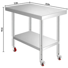Load image into Gallery viewer, 31.5&quot; H x 24&quot; W x 12&quot; D Steel Work Table With Undershelf
