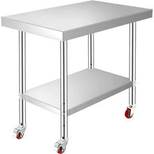 Load image into Gallery viewer, 31.5&quot; H x 24&quot; W x 12&quot; D Steel Work Table With Undershelf
