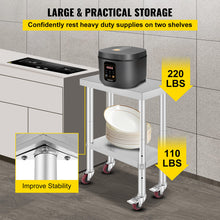 Load image into Gallery viewer, 31.5&quot; H x 24&quot; W x 12&quot; D Steel Work Table With Undershelf
