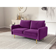 Load image into Gallery viewer, Stefani 58&#39;&#39; Velvet  Round Arm Loveseat MRM2320
