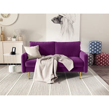 Load image into Gallery viewer, Stefani 58&#39;&#39; Velvet  Round Arm Loveseat MRM2320
