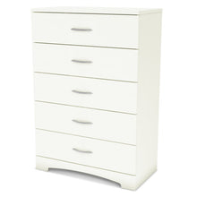 Load image into Gallery viewer, White Step One 5 Drawer 33&#39;&#39; W Chest 2105AH
