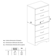 Load image into Gallery viewer, Step One 6 Drawer Lingerie Chest 4727RR
