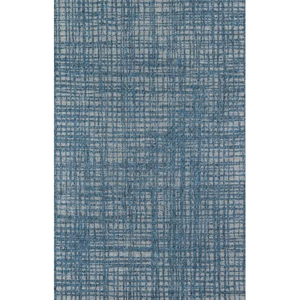 Steppe Abstract Indoor / Outdoor Area Rug in Navy Blue 2' x 3'
