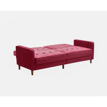 Load image into Gallery viewer, Stetson 80&quot; Velvet Square Arm Sofa Bed
