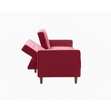 Load image into Gallery viewer, Stetson 80&quot; Velvet Square Arm Sofa Bed
