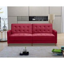 Load image into Gallery viewer, Stetson 80&quot; Velvet Square Arm Sofa Bed
