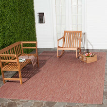 Load image into Gallery viewer, Stevo Abstract Indoor / Outdoor Area Rug in Red, Rectangle 8&#39; x 10&#39;
