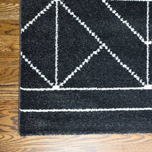 Load image into Gallery viewer, Stewart Geometric Area Rug in Charcoal, Rectangle 4&#39;4&quot; x 6&#39;
