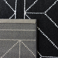 Load image into Gallery viewer, Stewart Geometric Area Rug in Charcoal, Rectangle 4&#39;4&quot; x 6&#39;
