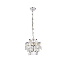 Load image into Gallery viewer, 72&quot; H x 12&quot; W x 12&quot; D Stiner 3 Light Unique Tiered Chandelier with Crystal Accents
