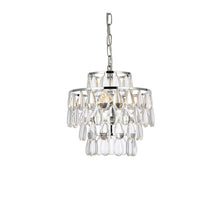 Load image into Gallery viewer, 72&quot; H x 12&quot; W x 12&quot; D Stiner 3 Light Unique Tiered Chandelier with Crystal Accents
