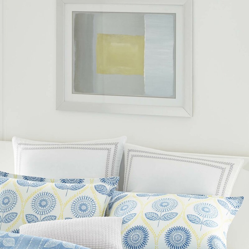 Stitched Vine Leaf Pair Sham (Set of 2) 6958RR/GL