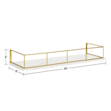 Load image into Gallery viewer, White/Gold Stockard Accent Shelf
