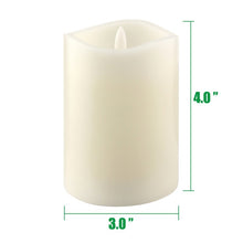 Load image into Gallery viewer, 4&#39;&#39; H x 3&#39;&#39; W x 3&#39;&#39; D Cream Stonebriar 6 Pack Real Wax 3X4 Flameless LED Pillar Candles With Remote And Timer (Part number: SB-6312A) (Set of 6) OG243

