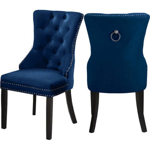 Stonefort Tufted Velvet Upholstered Dining Chair set of 2, #6337