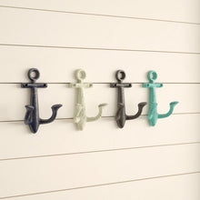 Load image into Gallery viewer, Stonehaven Anchor 4 Piece Metal Wall Hook Set ( Set of 2 =8 Pieces) #1185HW
