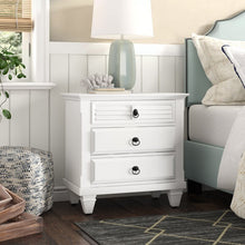 Load image into Gallery viewer, Stratford 3 - Drawer Solid Wood Nightstand in White 1932AH
