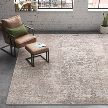 Load image into Gallery viewer, Stratton Abstract Area Rug in Light Gray/Beige, Rectangle 5&#39;3&quot; x 7&#39;6&quot;
