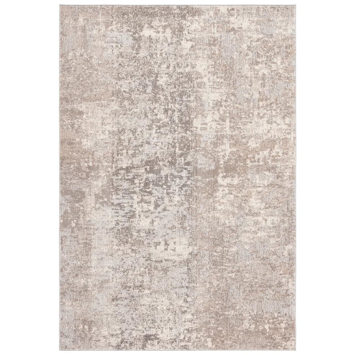 Stratton Abstract Area Rug in Light Gray/Beige Rectangle