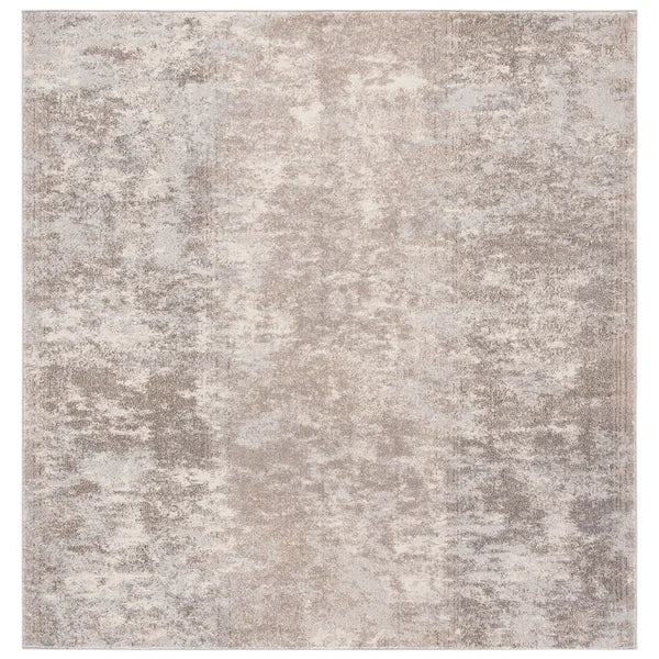 Stratton Power Loom Performance Light Gray/Beige Rug 4' square
